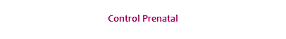 Control Prenatal